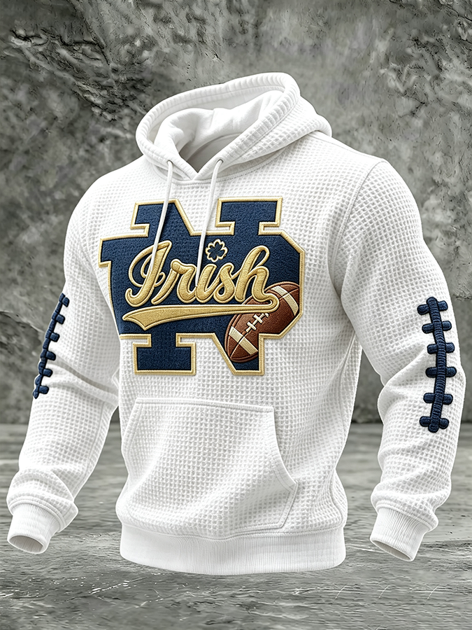 Men'S Rugby Printed Casual Hoodie