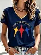 Women'S Football Printed Casual T-Shirt