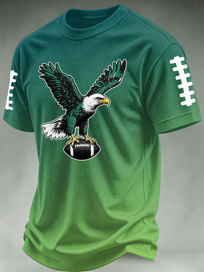 Men'S Football Print Waffle T-Shirt
