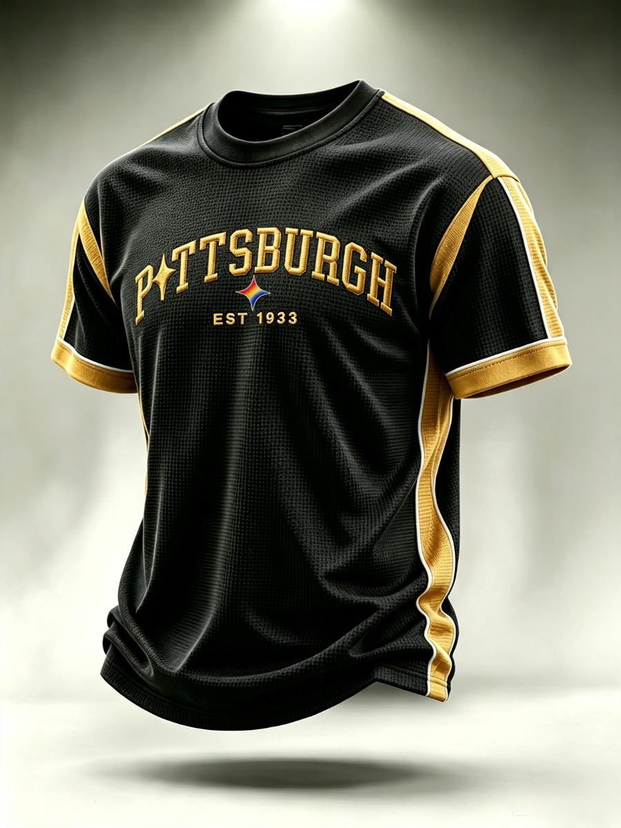 Men's Football printed short sleeved T-shirt