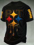Men'S Football Print Waffle T-Shirt
