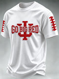 Men'S Hometown Team Football Print Waffle T-Shirt