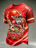 Men'S Football Fan Printed T-Shirt