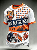 Men'S Football Fan  Print Casual T-Shirt