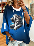 Women'S Vintage Football Print Hoodie