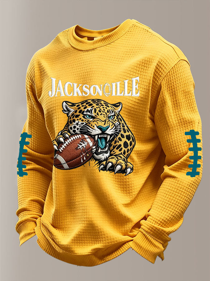 Men'S Football  Printed Waffle T-Shirt
