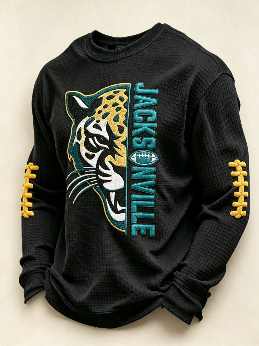 Men's Football  Printed Waffle T-Shirt