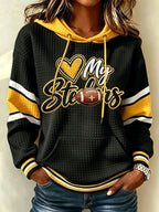 Women's Football Print Sweatshirt