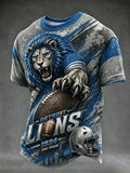 Men's Football Fan Printed Casual T-Shirt
