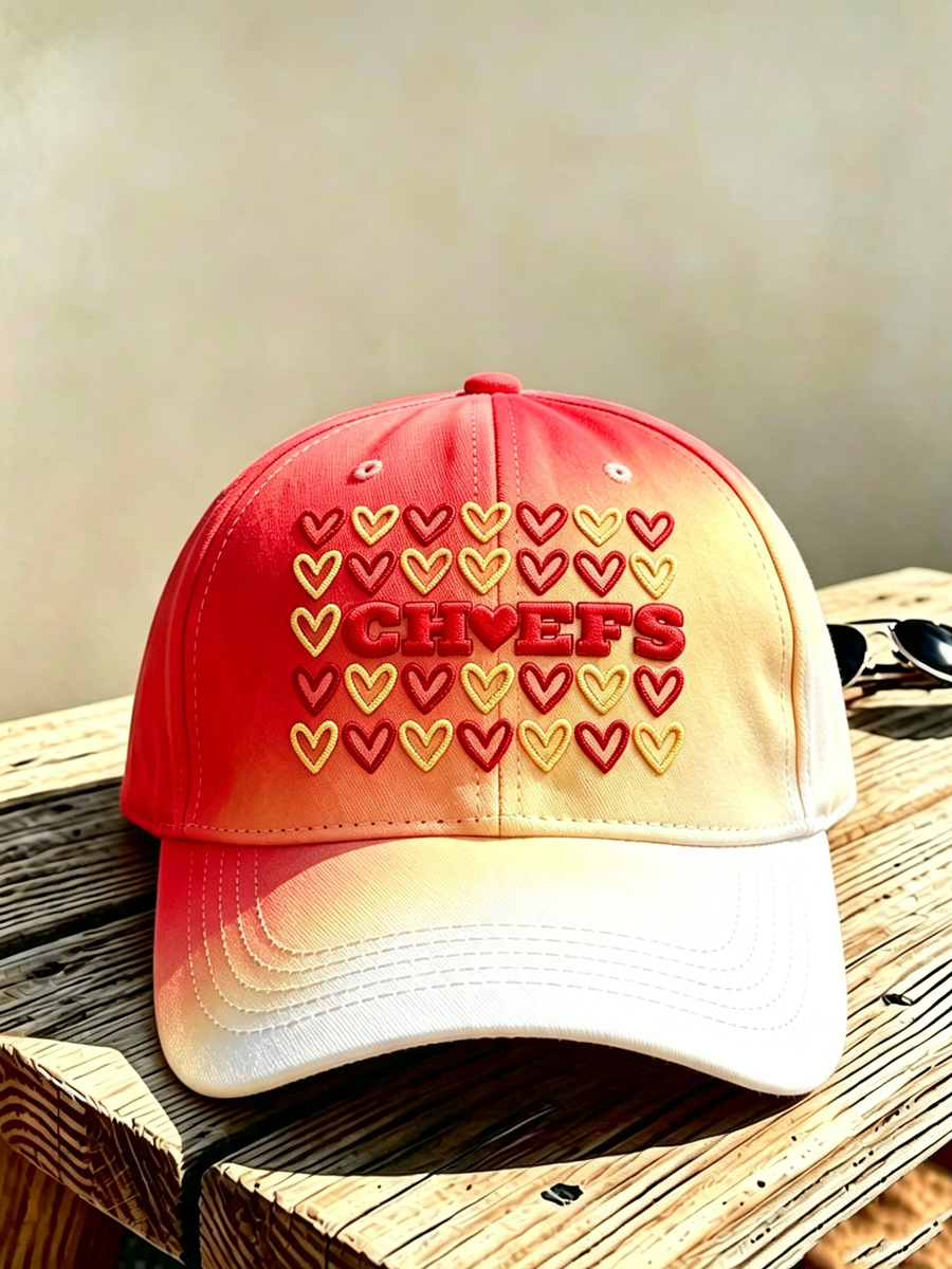 Neutral football printed casual hat