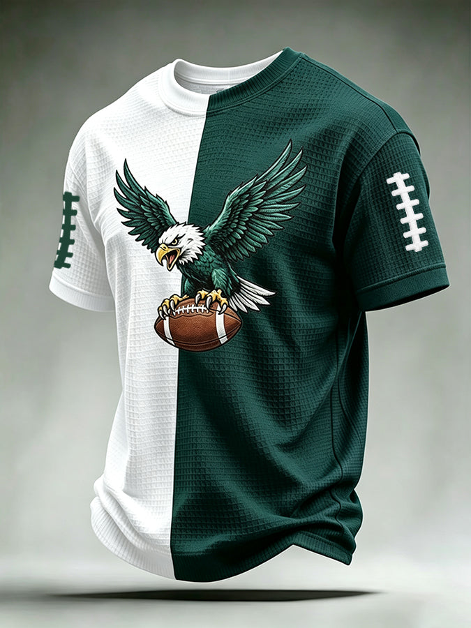 Men'S Football Print Waffle T-Shirt