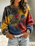 Women's Football Printed Casual Sweatshirt