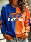 Women'S Retro Football Print Round Neck Sports Shirt