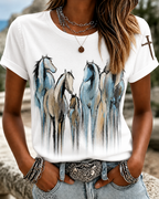 Women'S Clothing Belief Western Art Printed Casual T-Shirt