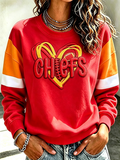 Women's Football Printed Casual Sweatshirt