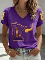 Women'S Football Print Short-Sleeve T-Shirt
