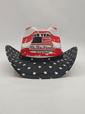 Unisex Anniversary Commemoration Our People's Half Century Commemoration Star Stripe Printed Wide brimmed Cowboy Hat
