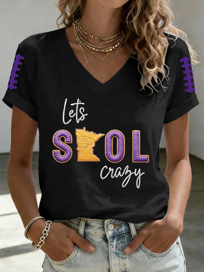 Women'S Football Print Short-Sleeve T-Shirt
