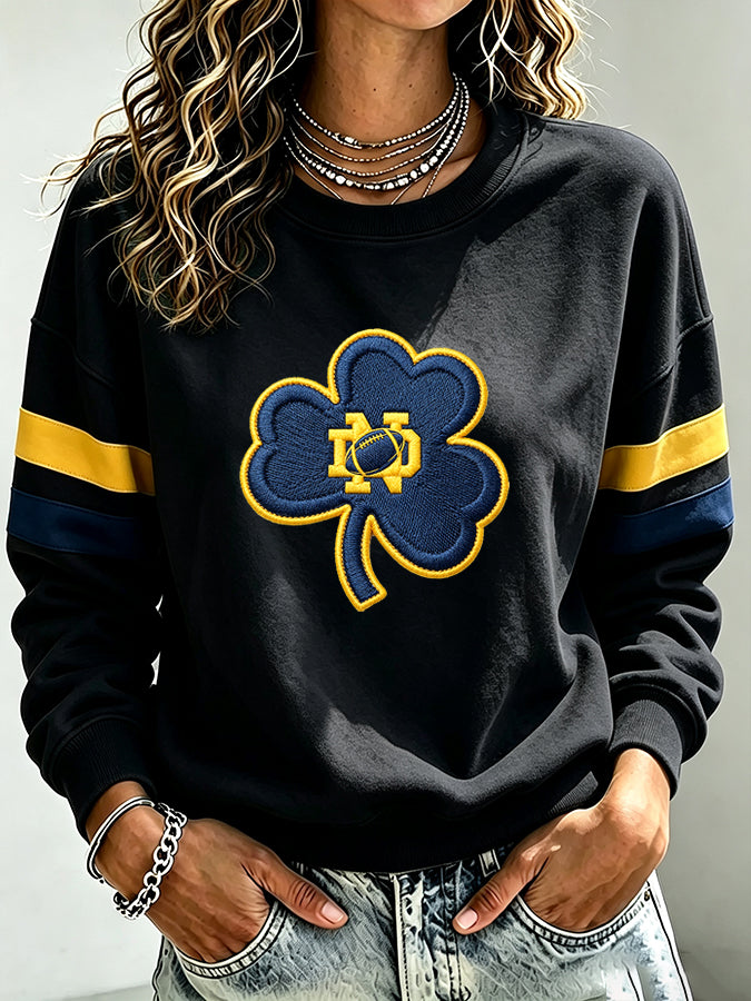 Women's University Rugby Round Neck Sports Shirt