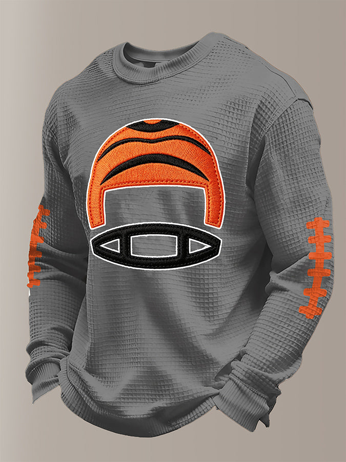 Men'S Football  Printed Waffle T-Shirt