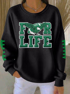 Women'S Football Print Casual Sweatshirt