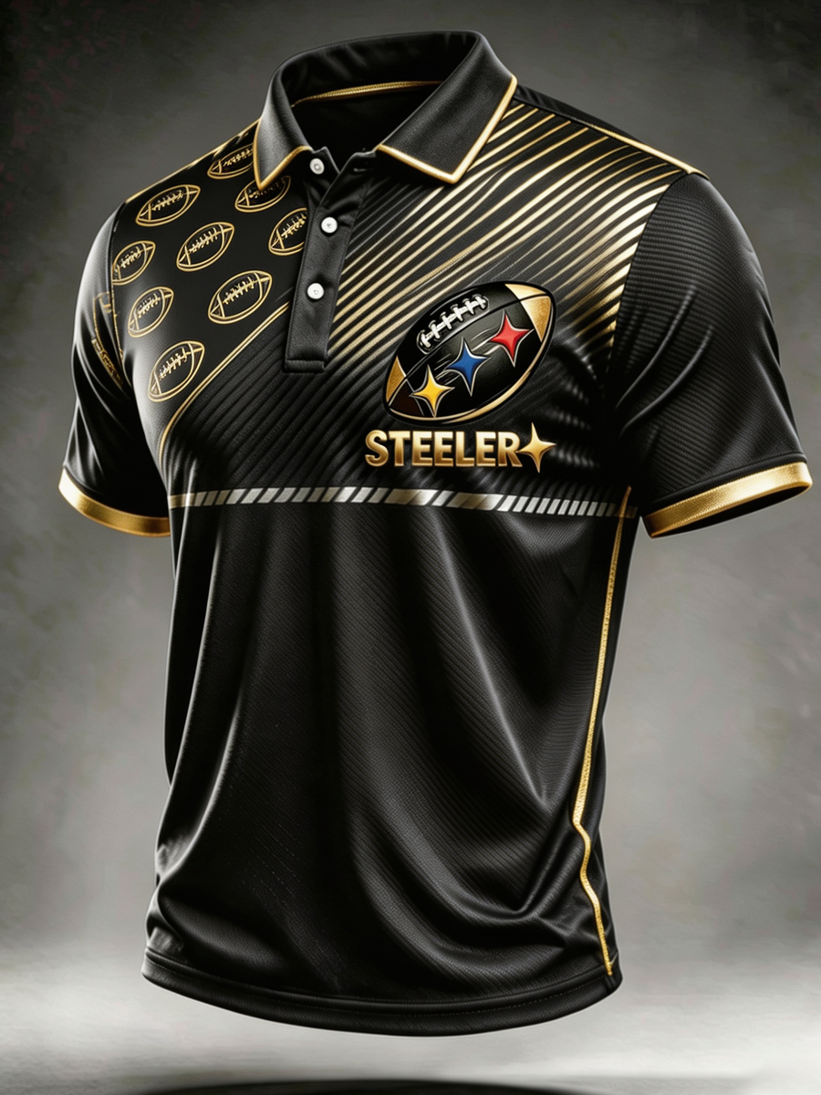 Men'S Football Fan Printed Polo Shirt