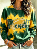 Women's Football Printed Casual Sweatshirt