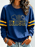 Women'S Retro Rugby Round Neck Sports Shirt