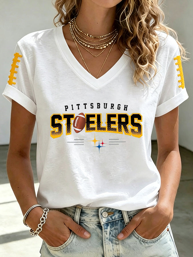 Women's Football Printed Casual Sweatshirt