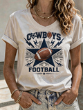 Women'S Football Printed Casual T-Shirt