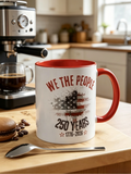 Our People'S 250 Years 1776-2026, Art Flag Accent Coffee Cup | Patriotic Cup