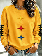 Women's Football Printed Casual Sweatshirt