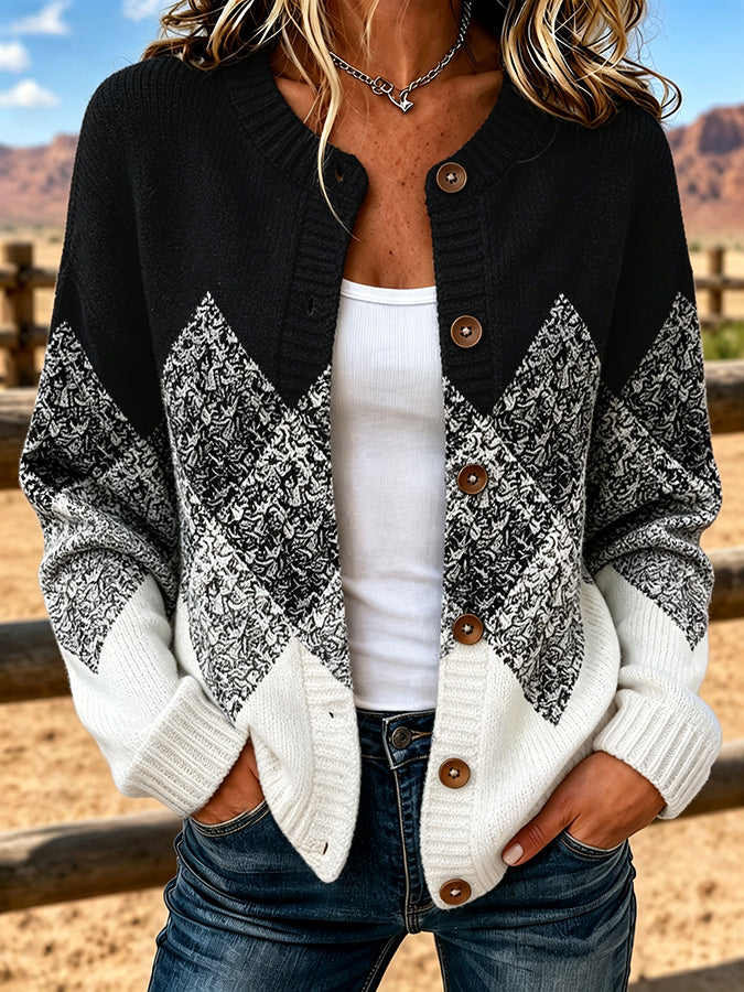 Women'S  Western Style Sweater Cardigan