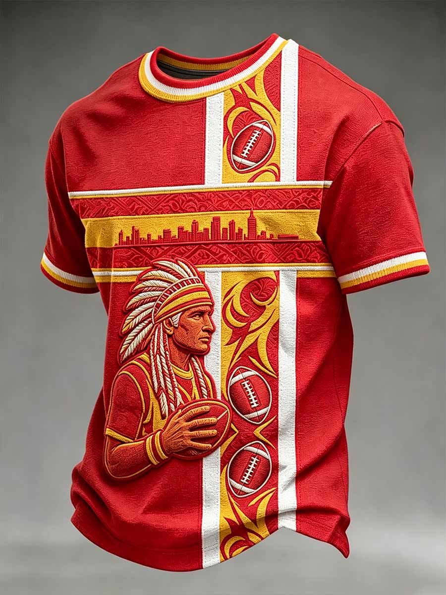Men'S Football Fan Printed T-Shirt