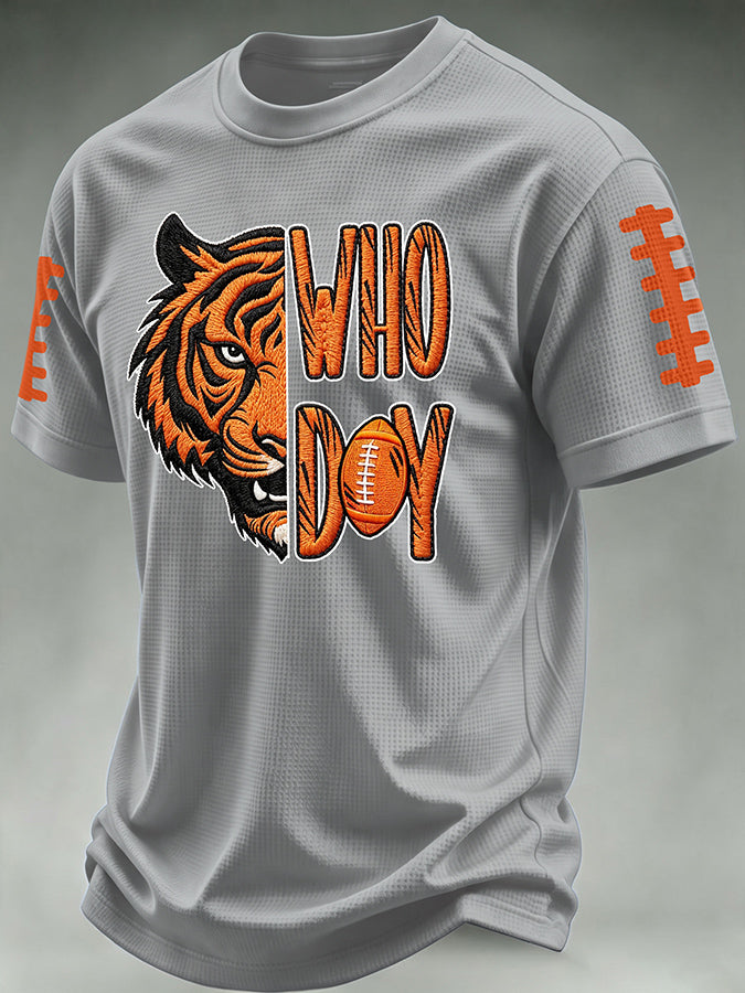Men'S Football Print Waffle T-Shirt