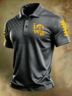 Men'S Football Printed Polo Shirt