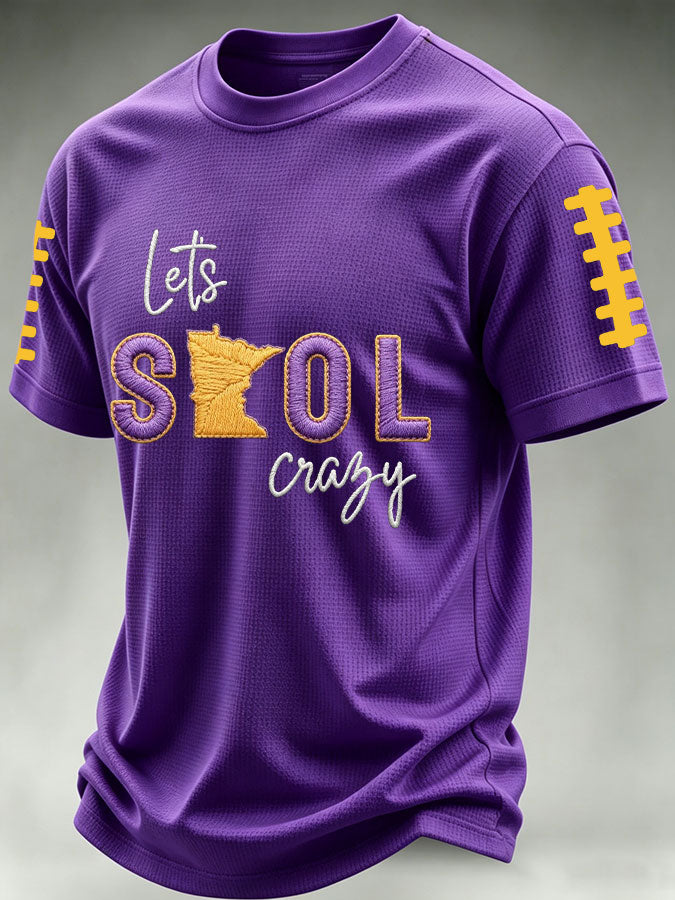 Men'S Football Print Waffle T-Shirt