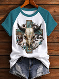 Women'S Retro Western Faith Printed Casual T-Shirt