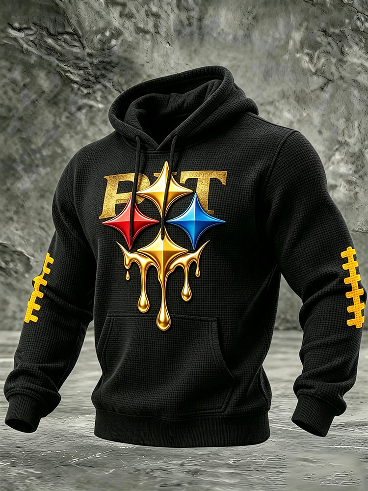 Men'S Rugby Printed Casual Hoodie
