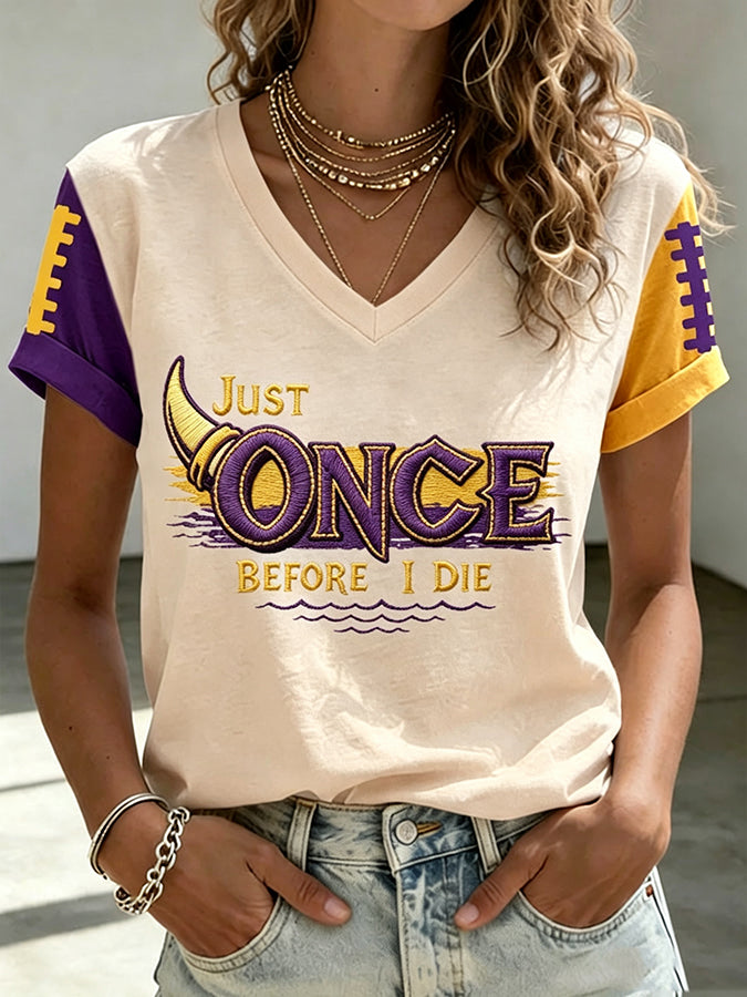 Women'S Football Print Short-Sleeve T-Shirt
