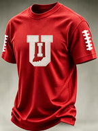 Men'S Football Print Waffle T-Shirt
