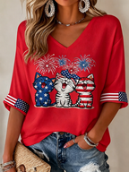 Women's Flag and Cat Print Vest