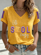 Women'S Football Print Short-Sleeve T-Shirt