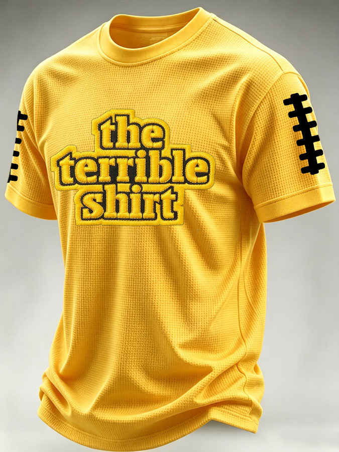 Men'S Football Print Waffle T-Shirt