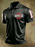 Men'S Retro Rugby Collar Polo T-Shirt