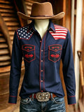 250Th Anniversary American Women'S Flag Commemorative Printed Shirt
