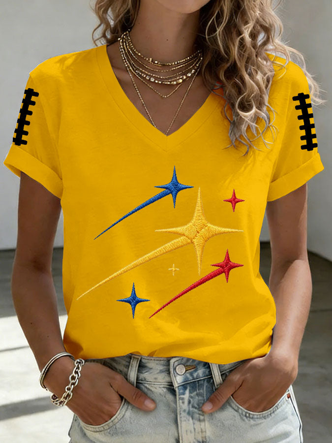 Women'S Football Print Short-Sleeve T-Shirt