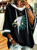 Women'S Vintage Football Print Hoodie