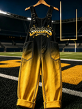 Women'S Football Fans Print Patchwork Jumpsuit