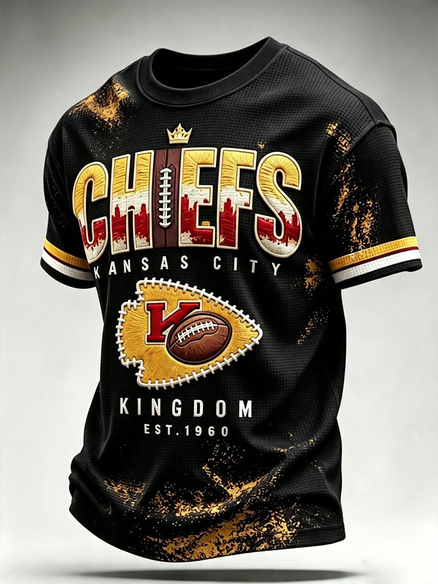 Men'S Football Fan Waffle T-Shirt